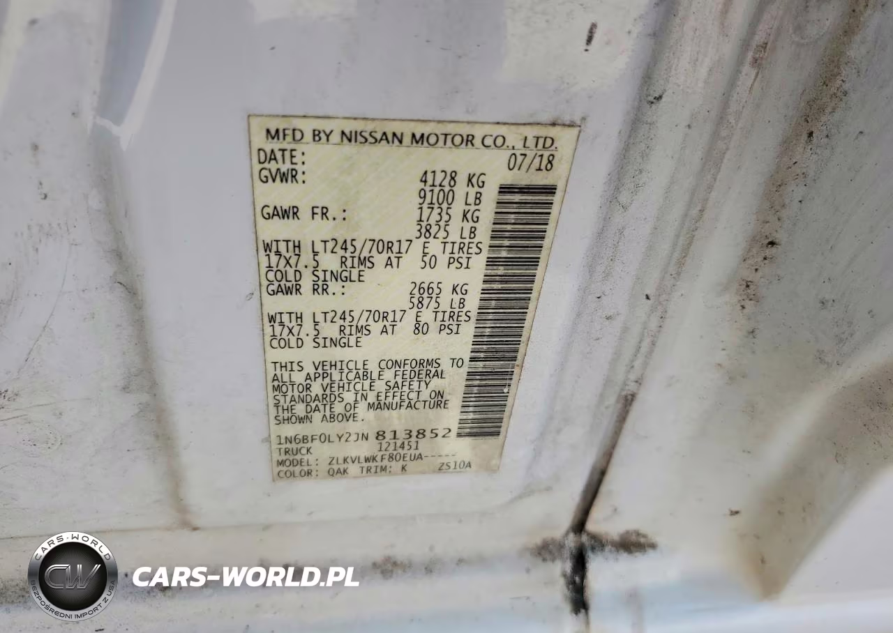 2018 Nissan Nv 2500 Hd S VIN:1N6BF0LY2JN813852 - 13