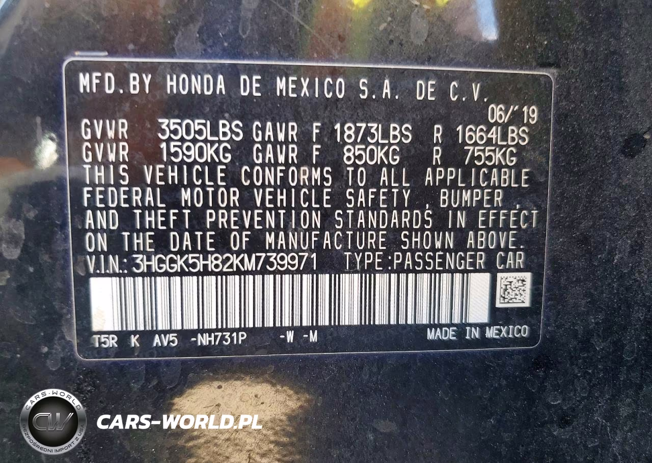 2019 Honda Fit Ex VIN:3HGGK5H82KM739971 - 12