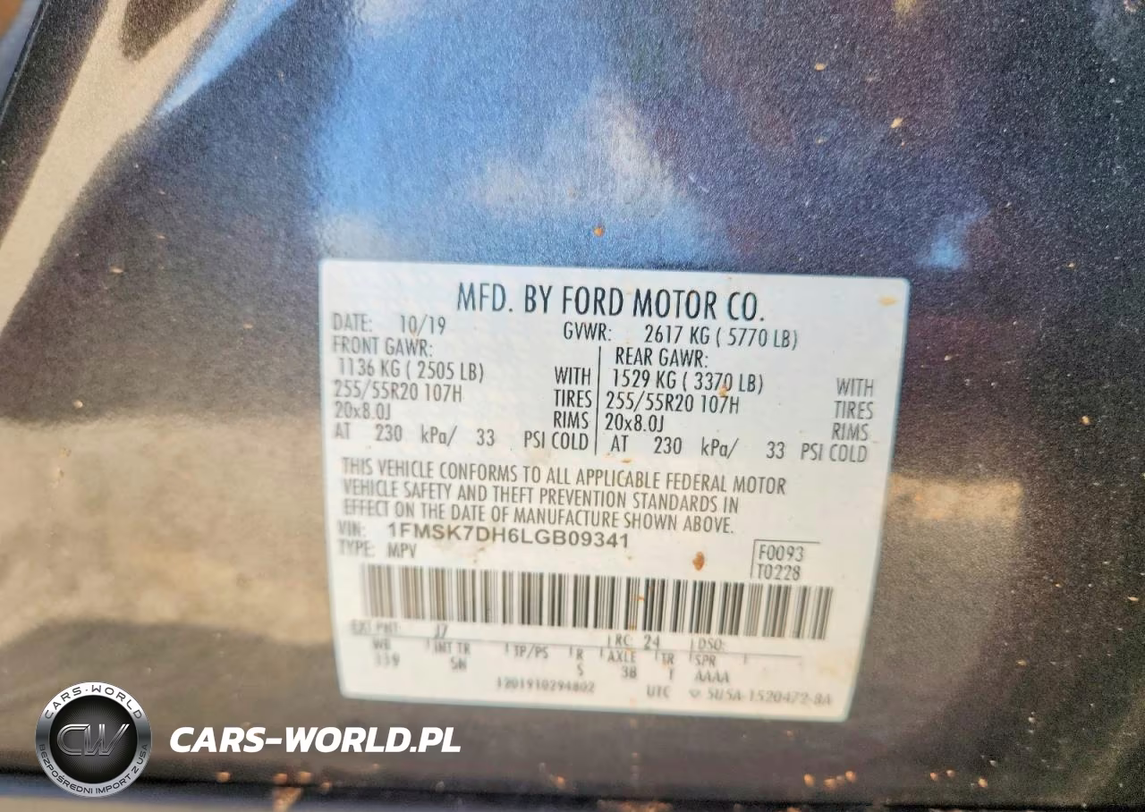 2020 Ford Explorer Xlt VIN:1FMSK7DH6LGB09341 - 12