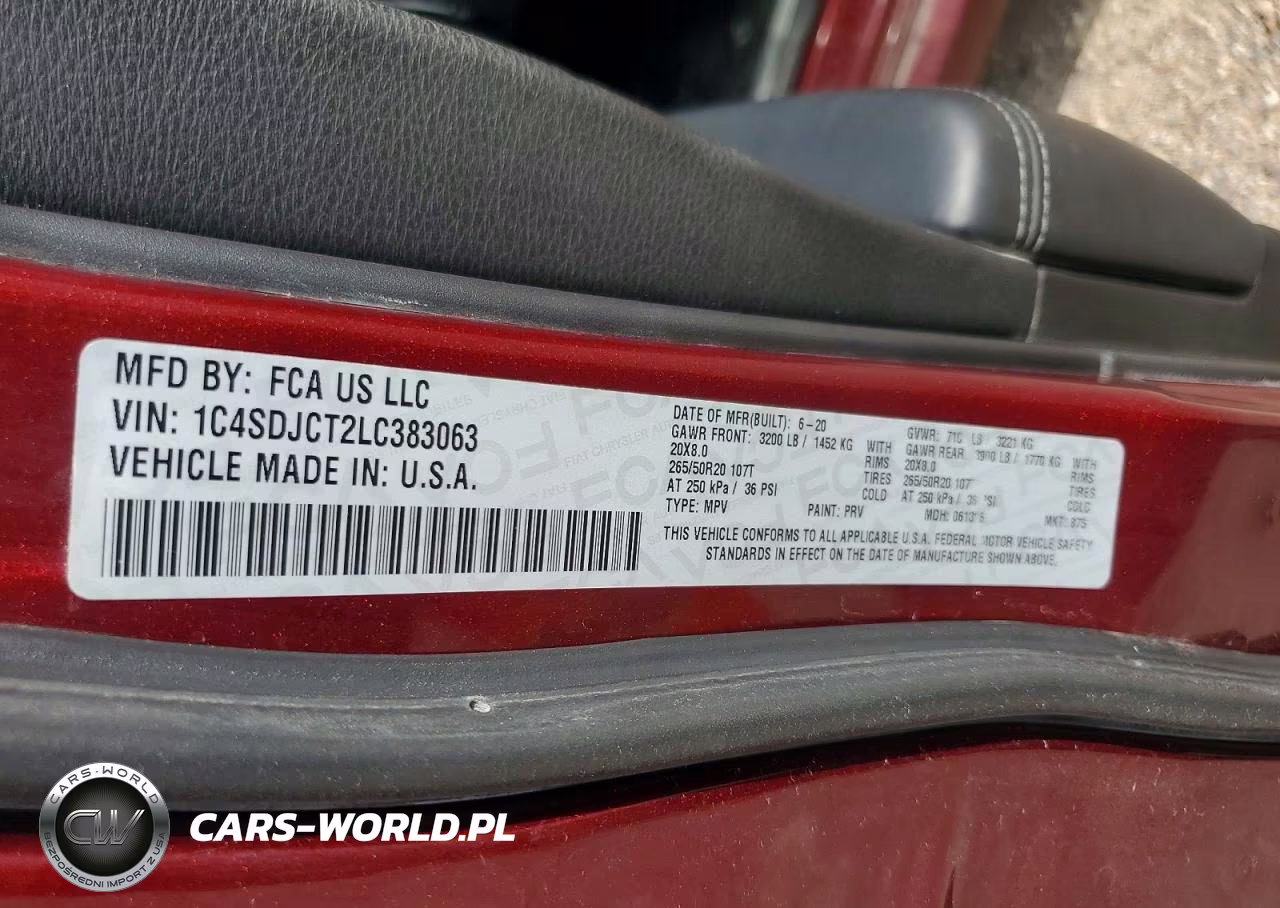 2020 Dodge Durango R-T VIN:1C4SDJCT2LC383063 - 12