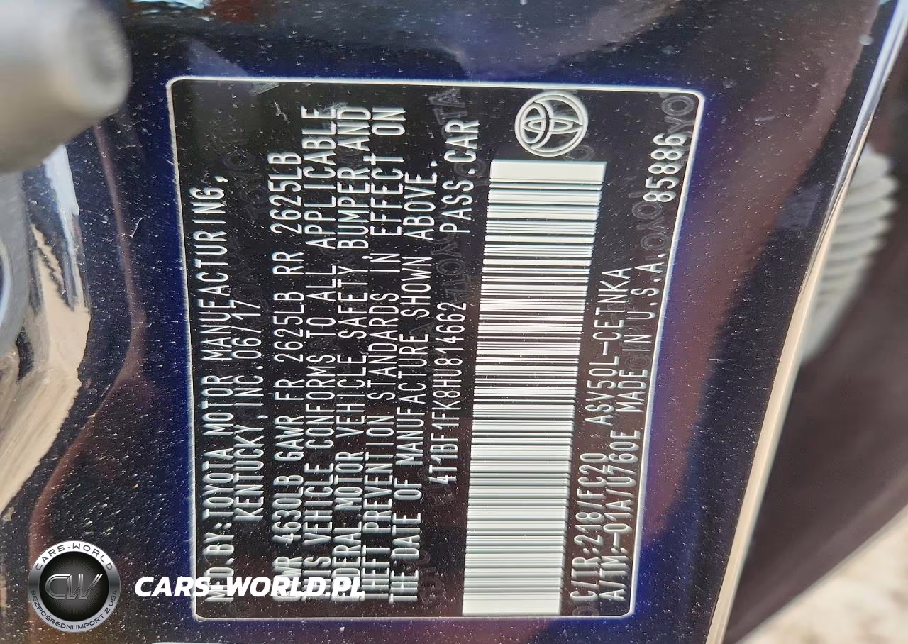 2017 Toyota Camry Le VIN:4T1BF1FK8HU814662 - 12