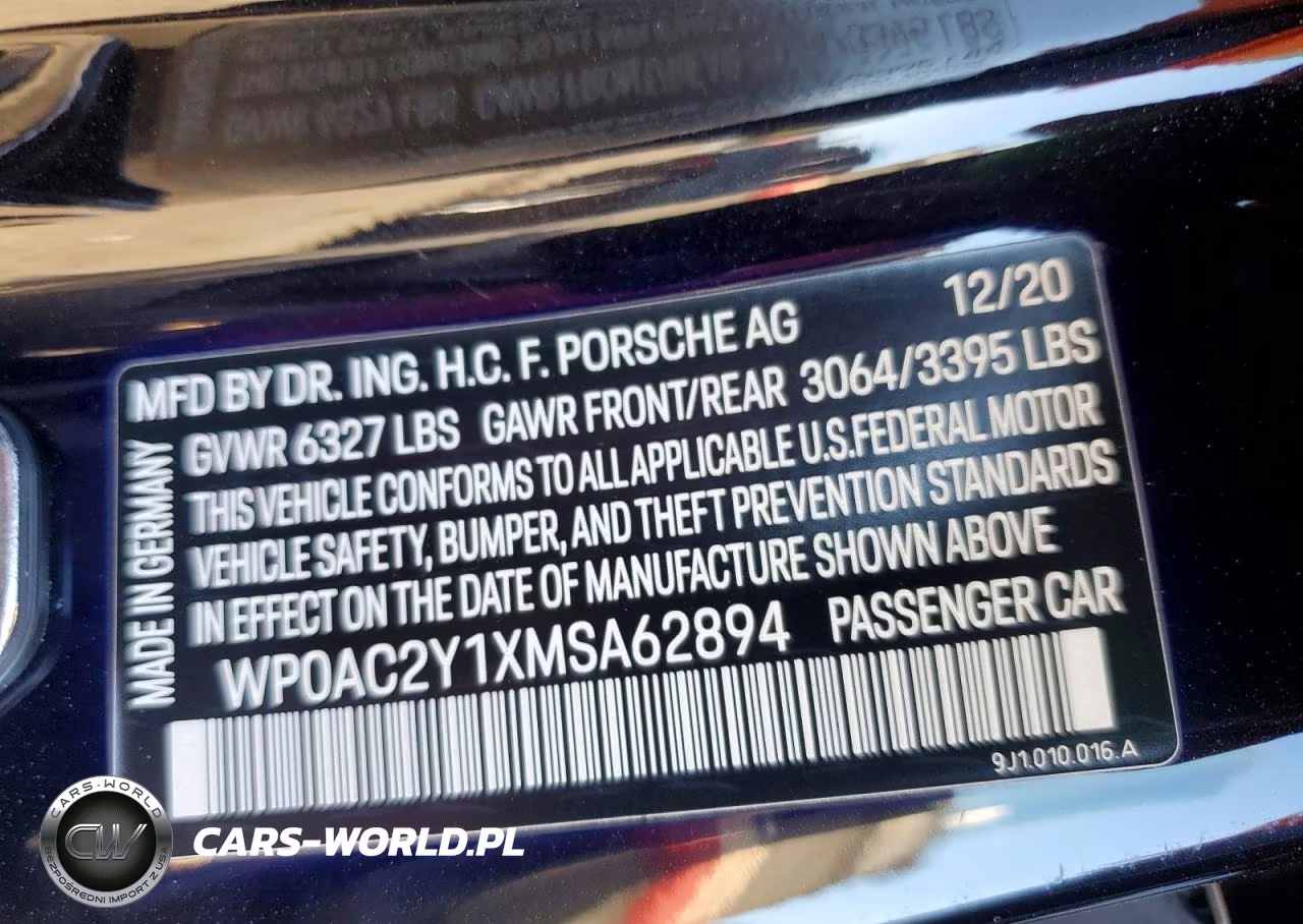 2021 Porsche Taycan Turbo VIN:WP0AC2Y1XMSA62894 - 12