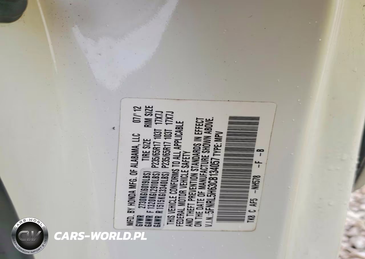 2012 Honda Odyssey Exl VIN:5FNRL5H63CB134057 - 13