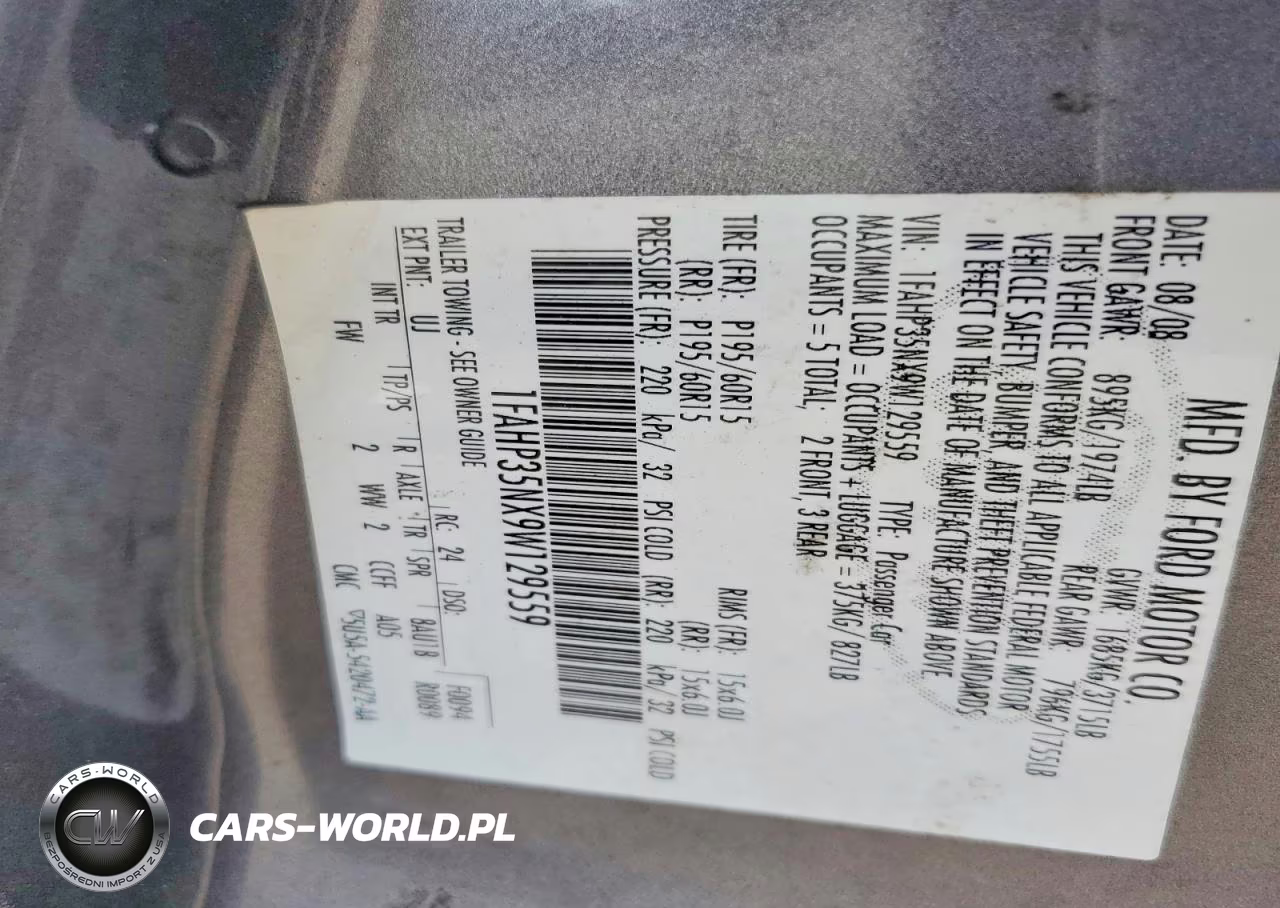 2009 Ford Focus Se VIN:1FAHP35NX9W129559 - 13