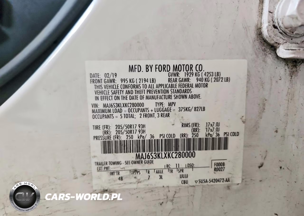 2019 Ford Ecosport Titanium VIN:MAJ6S3KLXKC280000 - 13