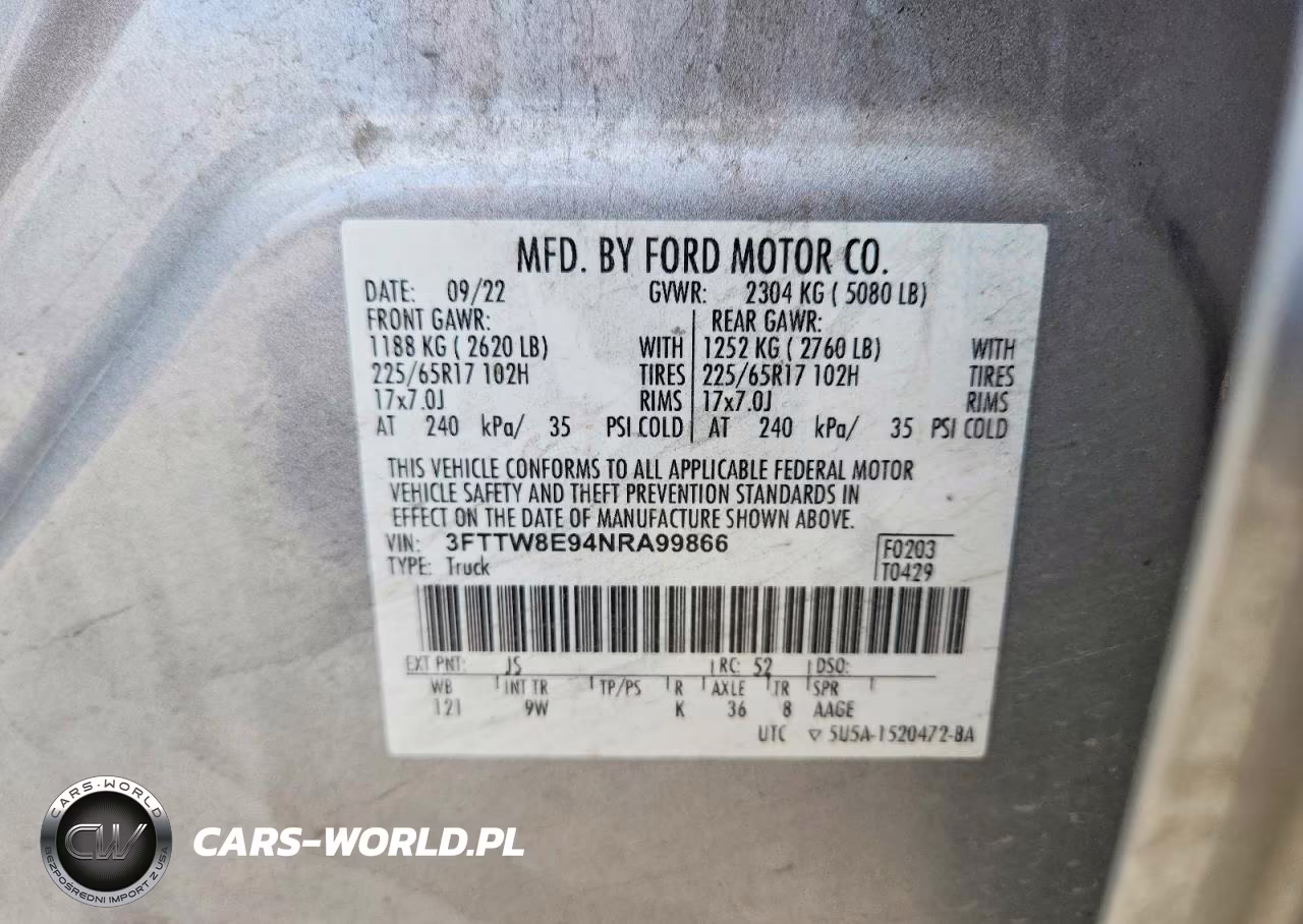 2022 Ford Maverick Xl VIN:3FTTW8E94NRA99866 - 12