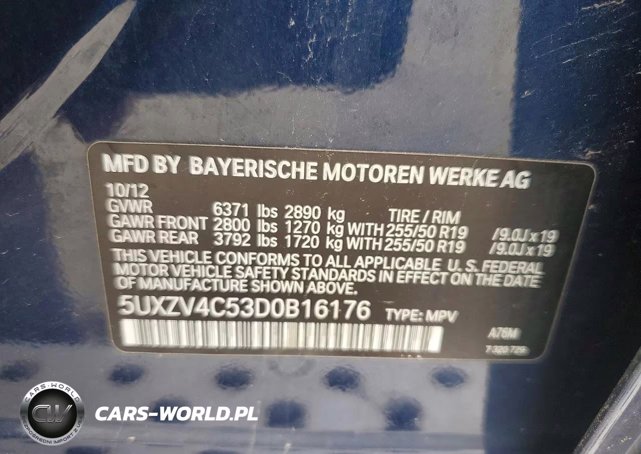 2013 BMW X5 xDrive35I VIN:5UXZV4C53D0B16176 - 13