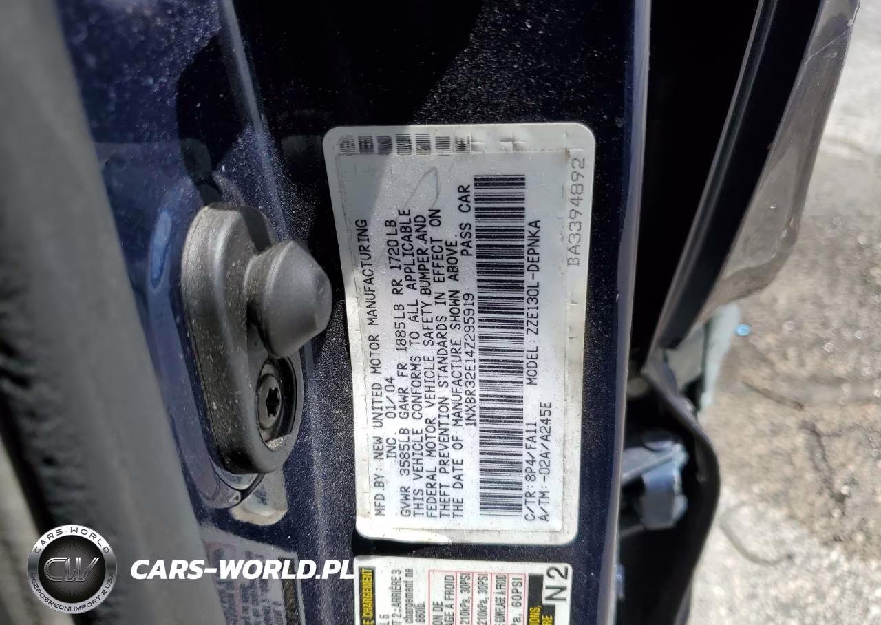 2004 Toyota Corolla Ce VIN:1NXBR32E14Z295919 - 12