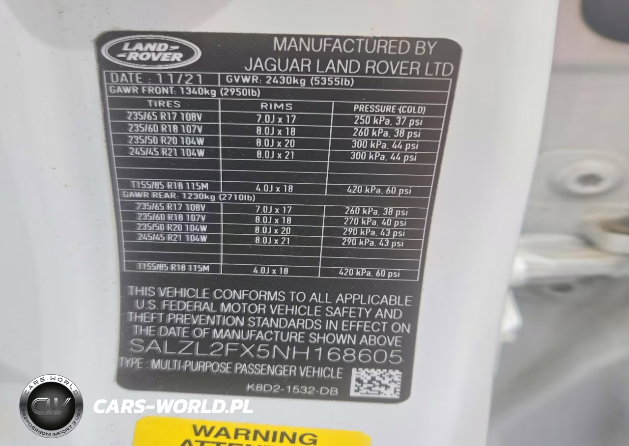 2022 Land Rover Range Rover Evoque R-Dynamic Se VIN:SALZL2FX5NH168605 - 13