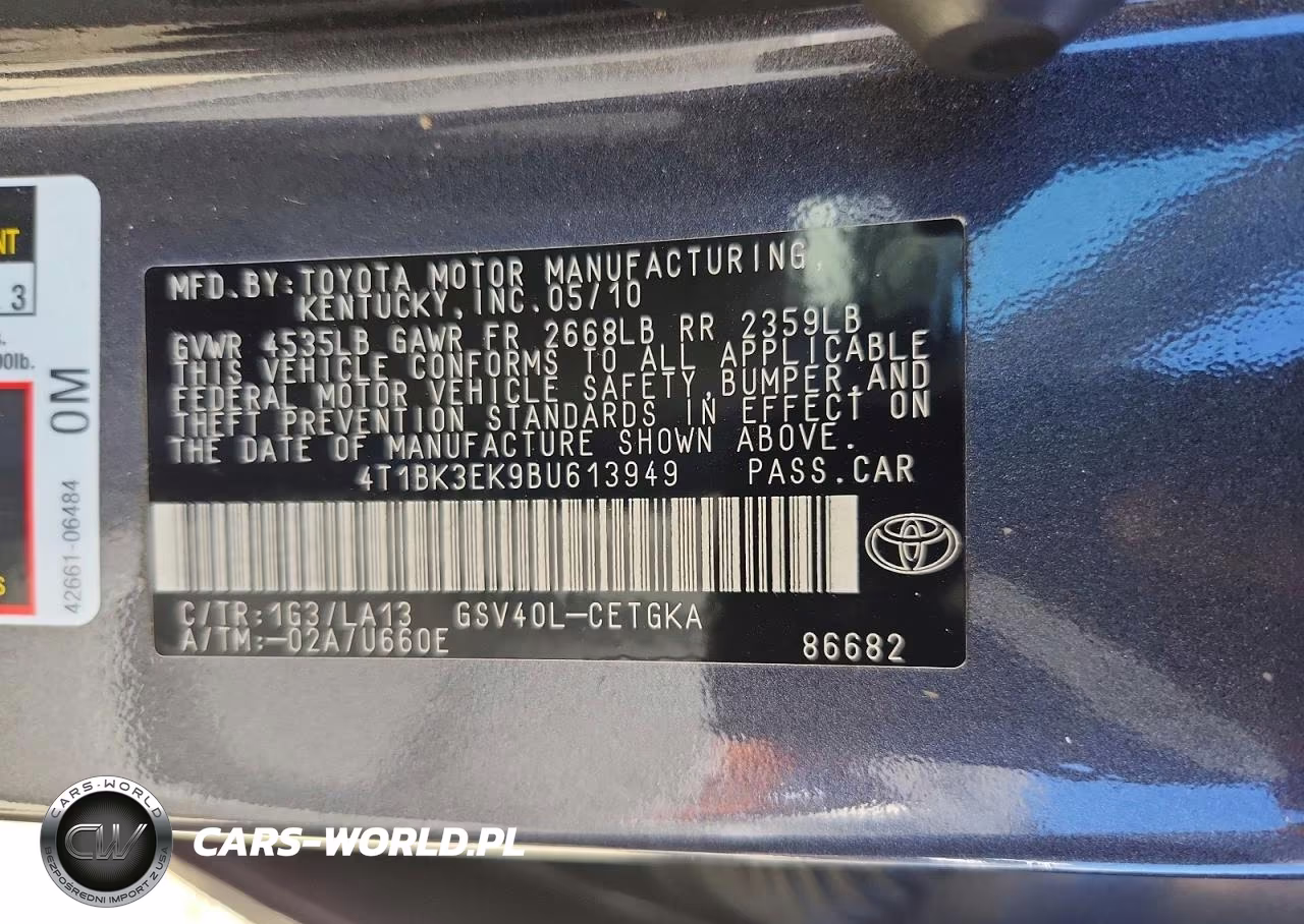 2011 Toyota Camry Xle V6 VIN:4T1BK3EK9BU613949 - 12