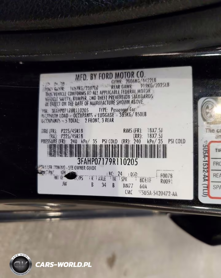 2009 Ford Fusion Se VIN:3FAHP07179R110205 - 12