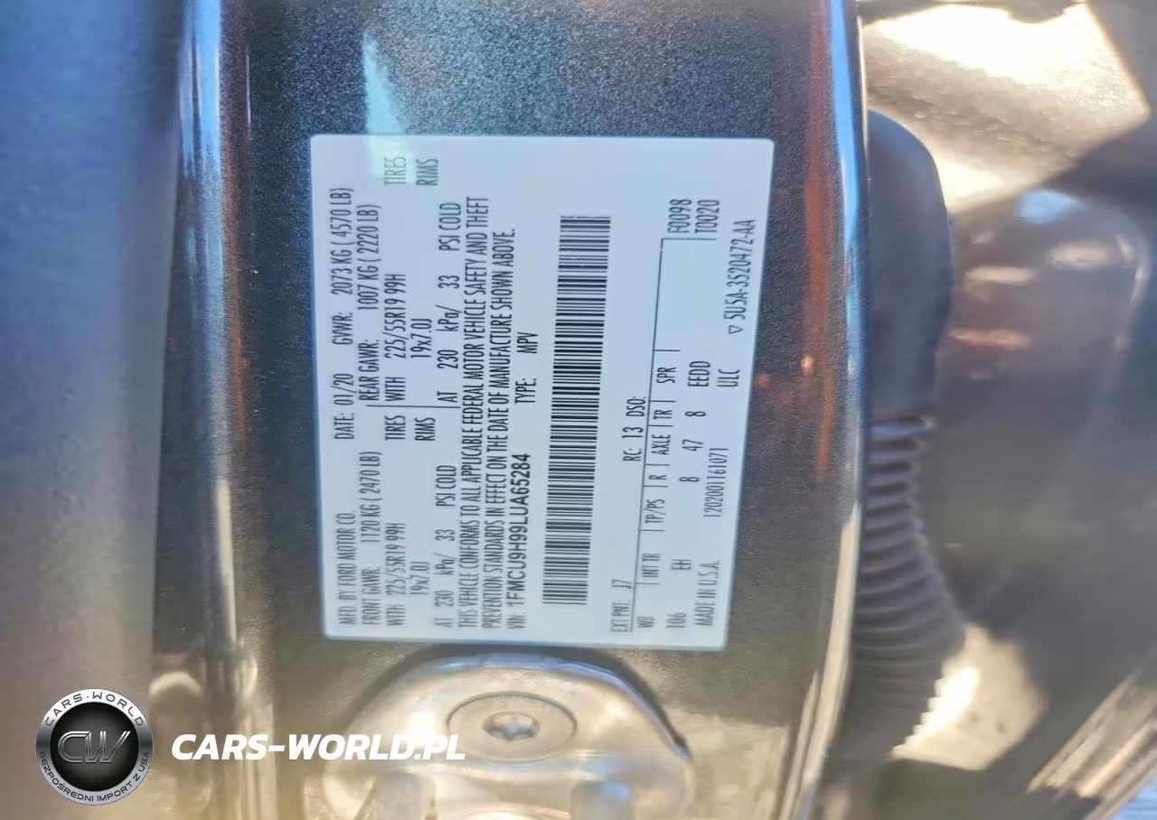 2020 Ford Escape Sel VIN:1FMCU9H99LUA65284 - 13