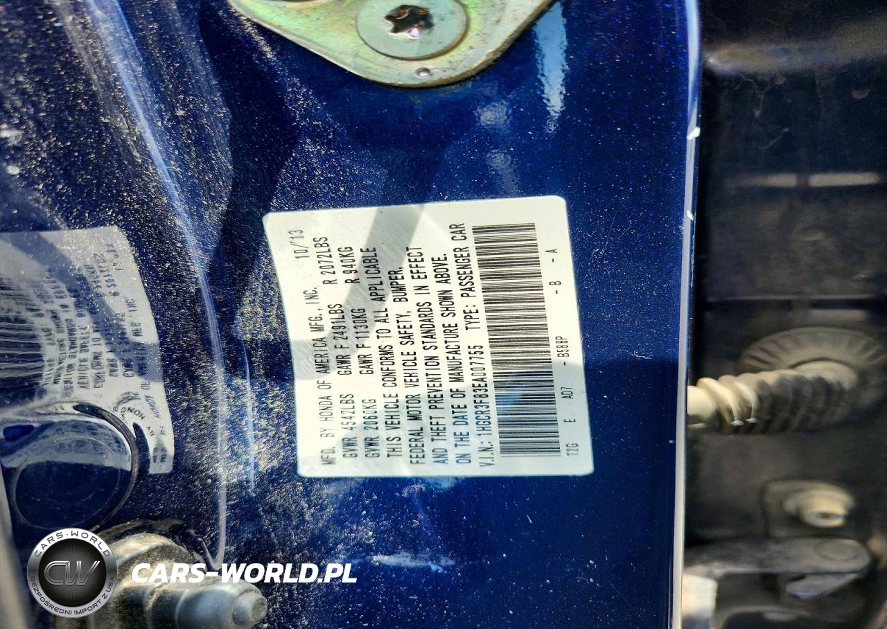 2014 Honda Accord Exl VIN:1HGCR3F83EA007755 - 12