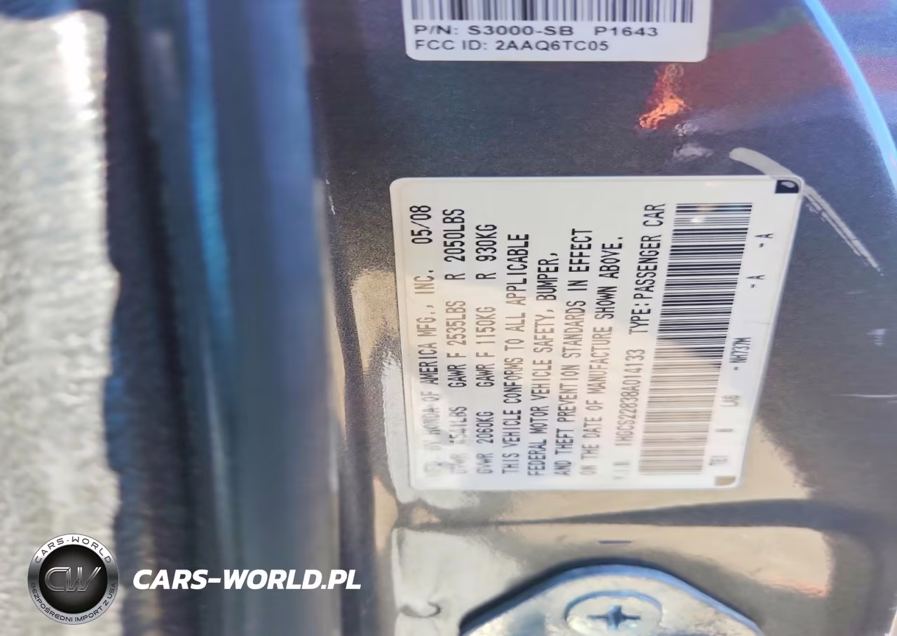 2008 Honda Accord Exl VIN:1HGCS22838A014133 - 12