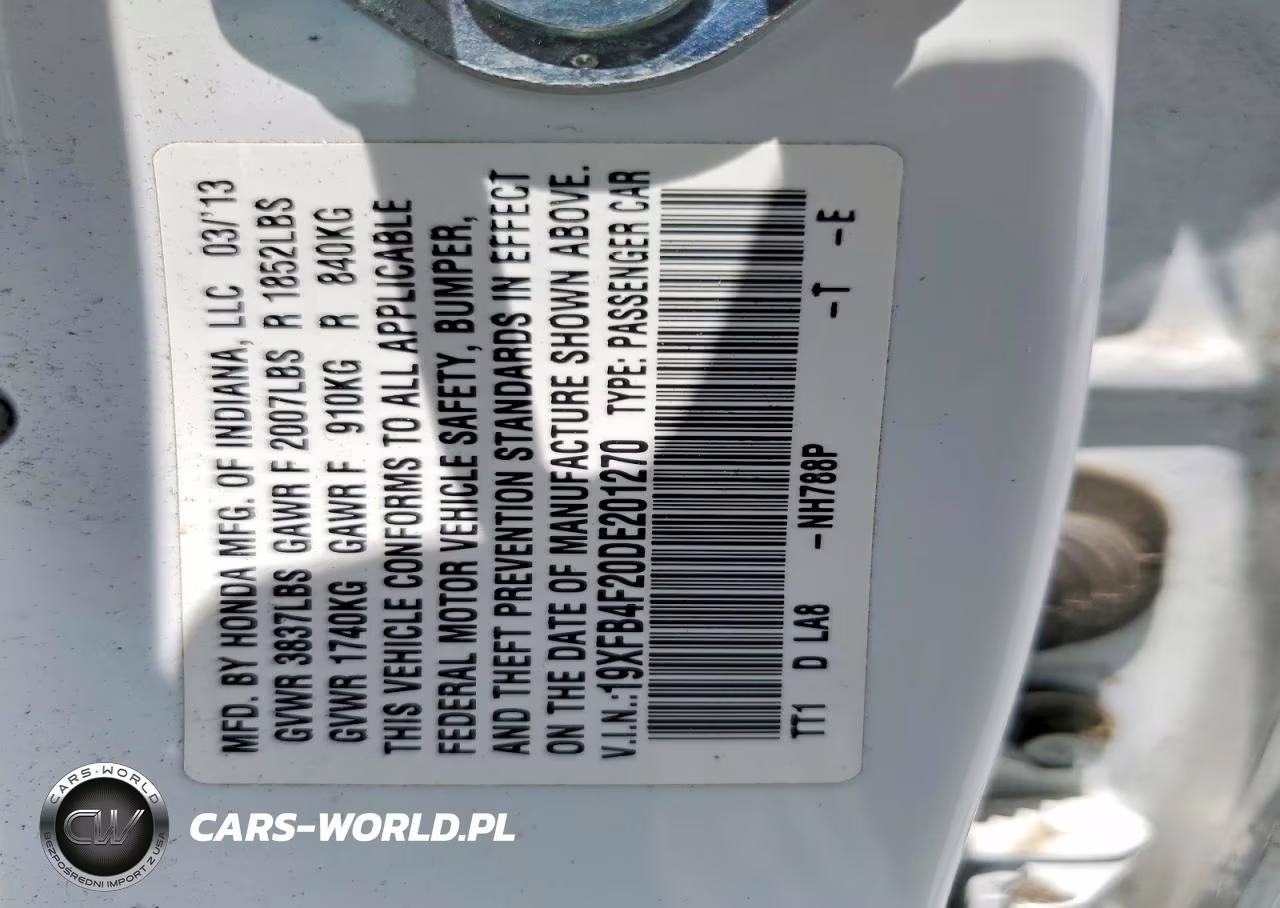 2013 Honda Civic Hybrid VIN:19XFB4F20DE201270 - 12