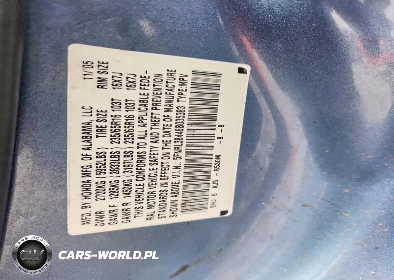 2006 Honda Odyssey Ex VIN:5FNRL38446B035383 - 14