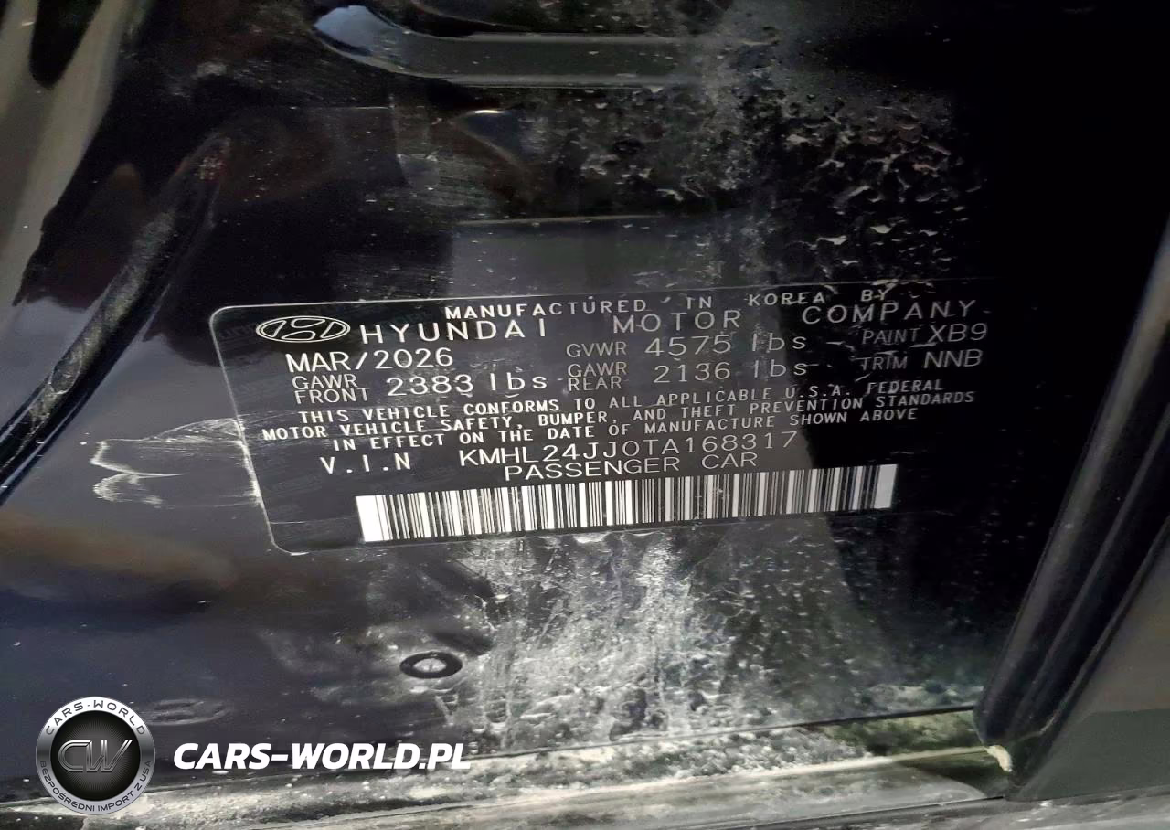 2026 Hyundai Sonata Hybrid Blue VIN:KMHL24JJ0TA168317 - 12