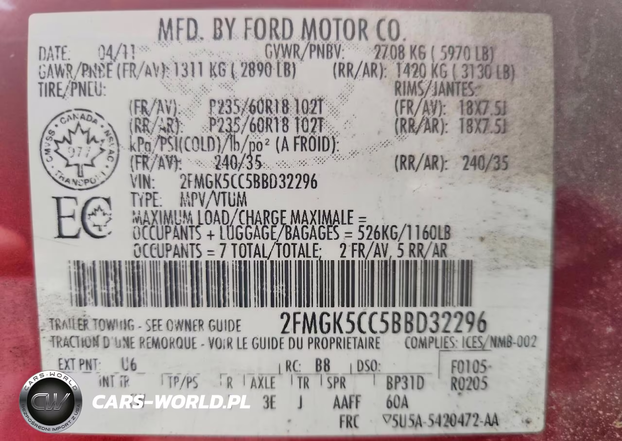 2011 Ford Flex Sel VIN:2FMGK5CC5BBD32296 - 13
