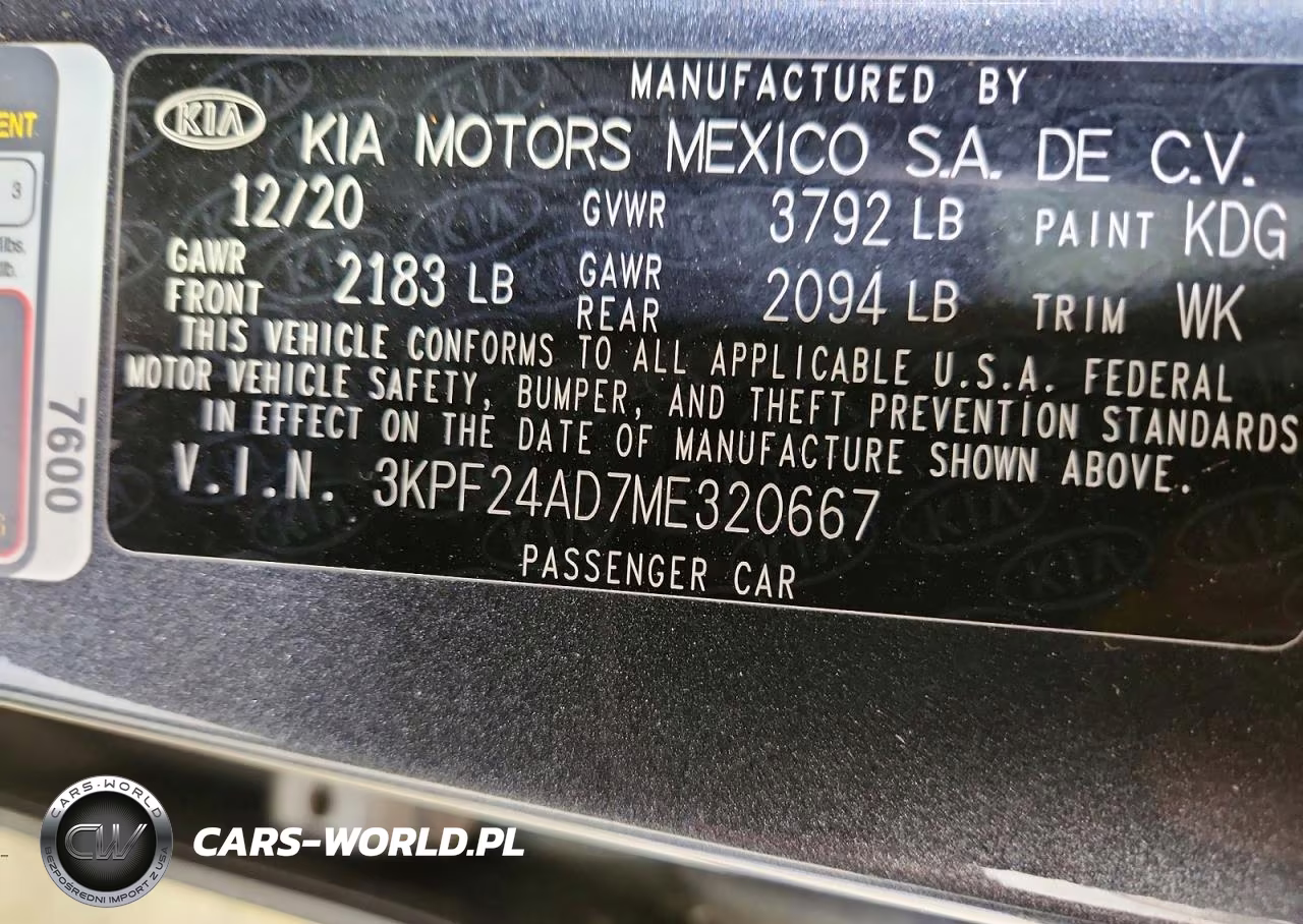 2021 Kia Forte Fe VIN:3KPF24AD7ME320667 - 12