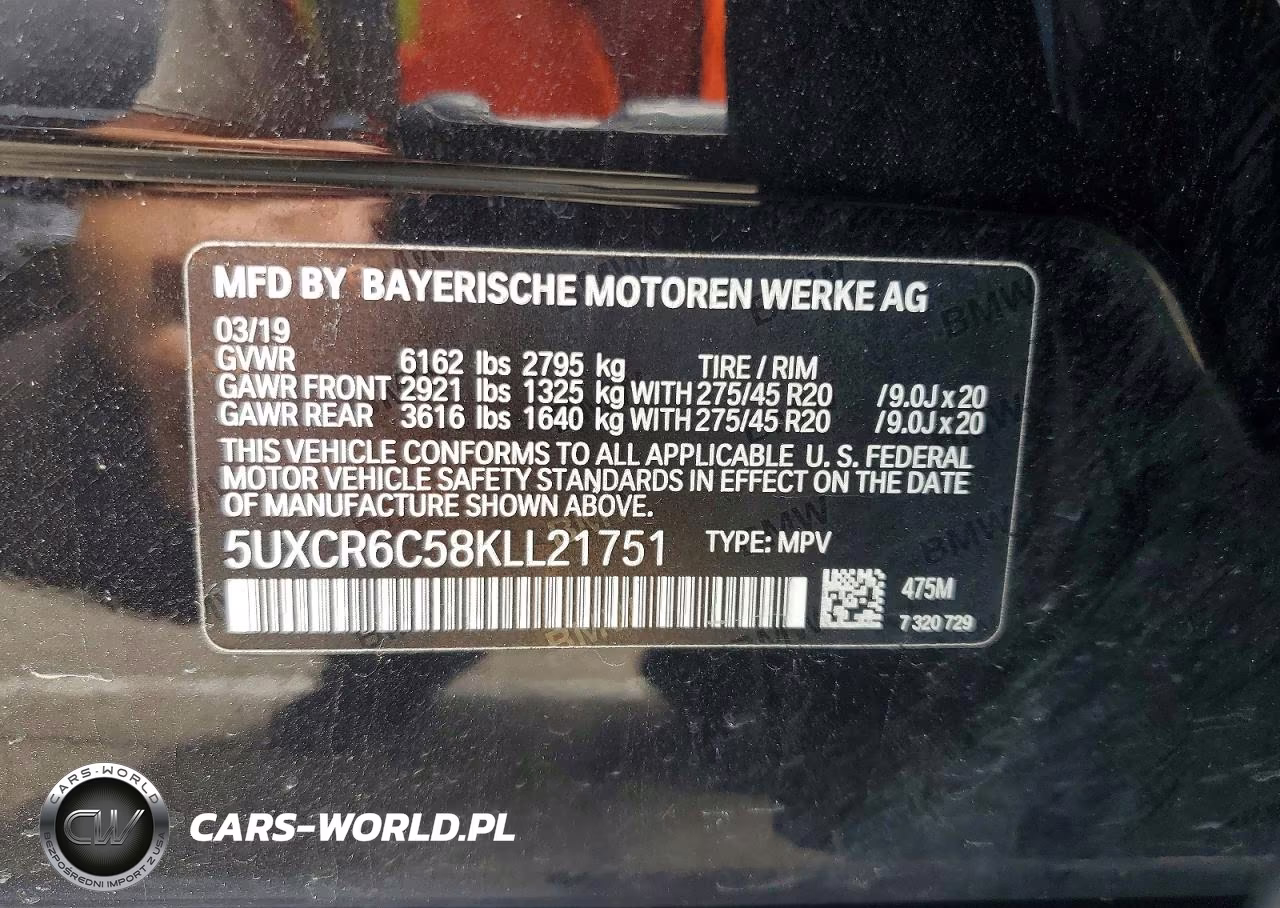 2019 BMW X5 xDrive40I VIN:5UXCR6C58KLL21751 - 13