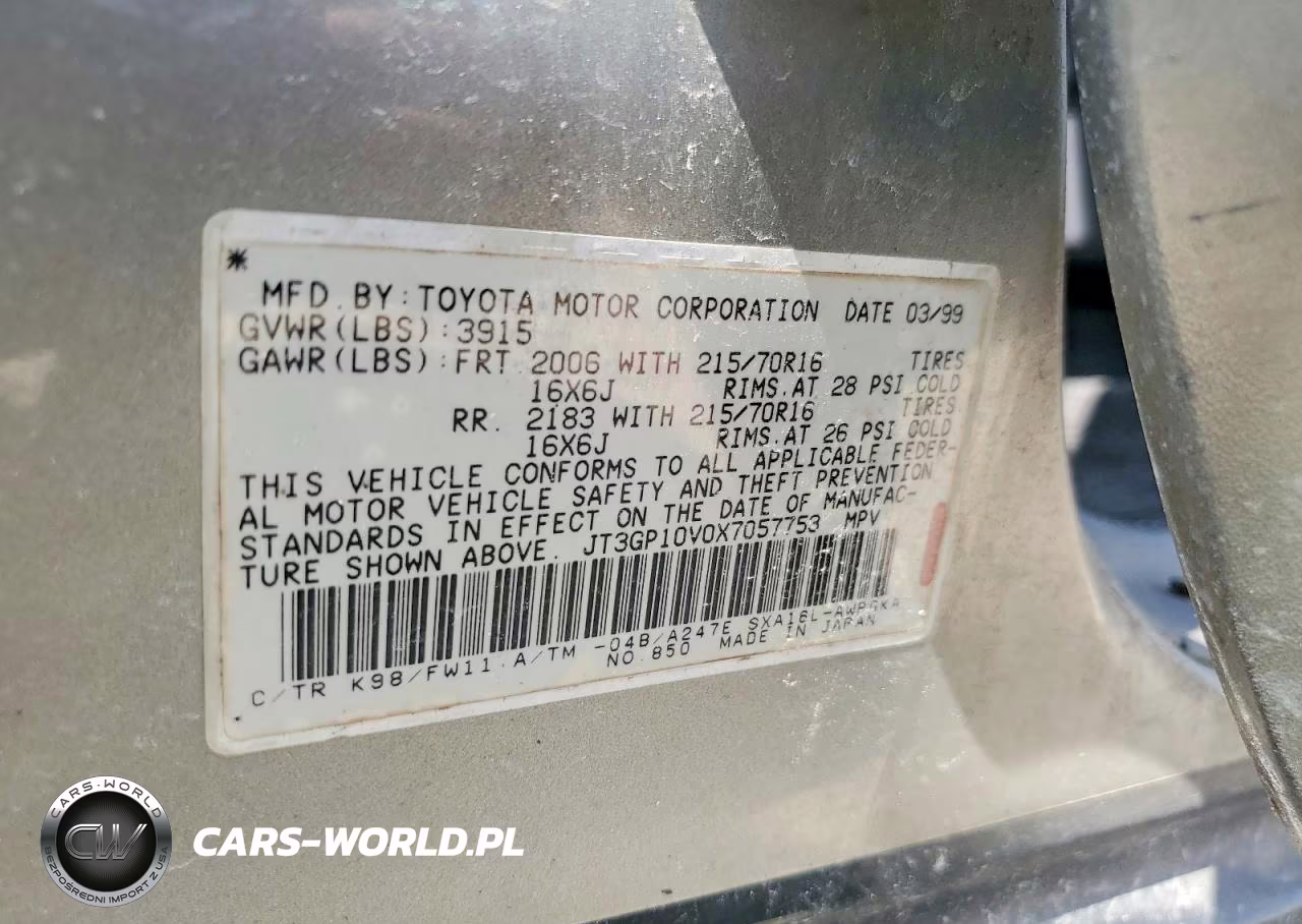 1999 Toyota Rav4 Base VIN:JT3GP10V0X7057753 - 12