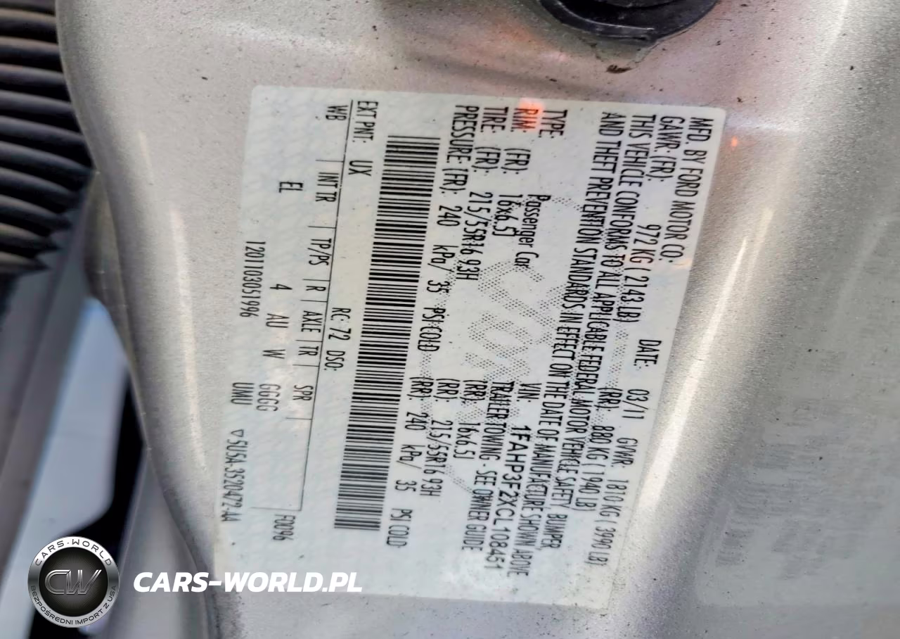 2012 Ford Focus Se VIN:1FAHP3F2XCL108451 - 12
