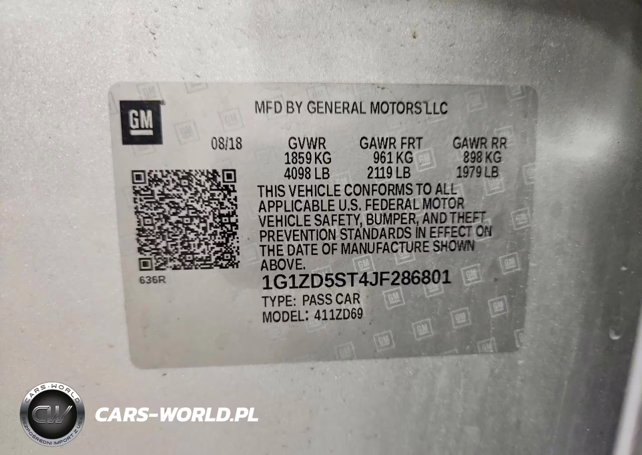 2018 Chevrolet Malibu Lt VIN:1G1ZD5ST4JF286801 - 12