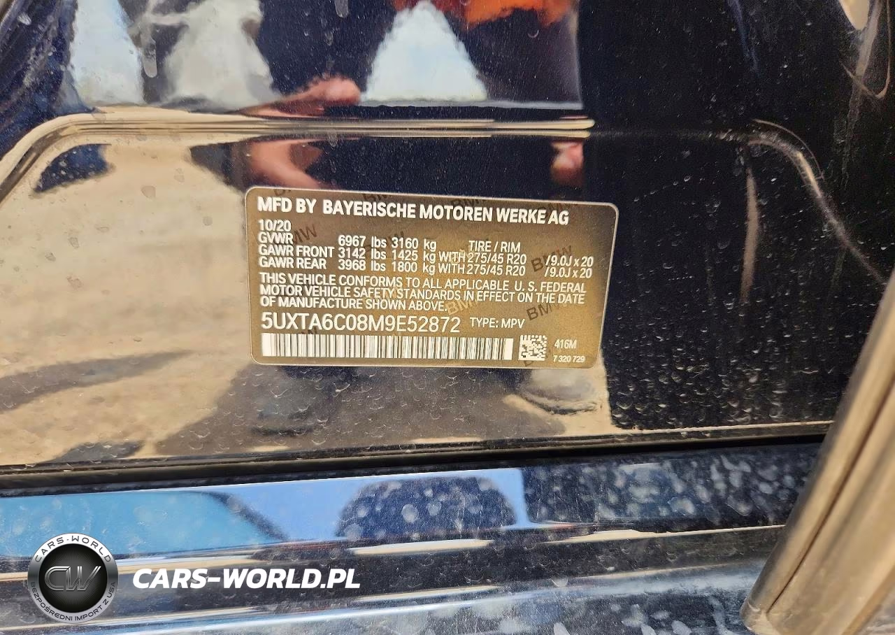 2021 BMW X5 xDrive45E VIN:5UXTA6C08M9E52872 - 14
