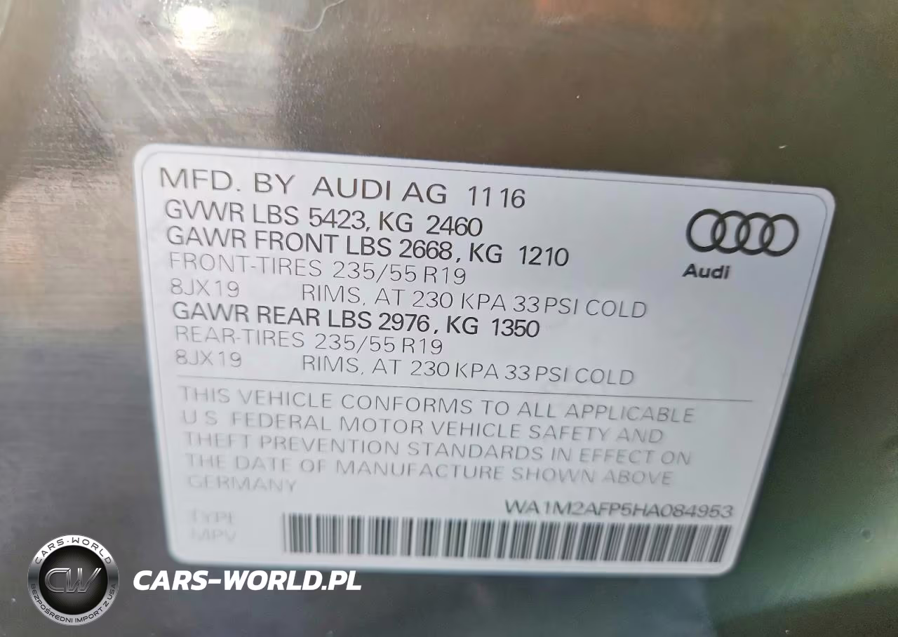 2017 Audi Q5 Premium Plus VIN:WA1M2AFP5HA084953 - 14