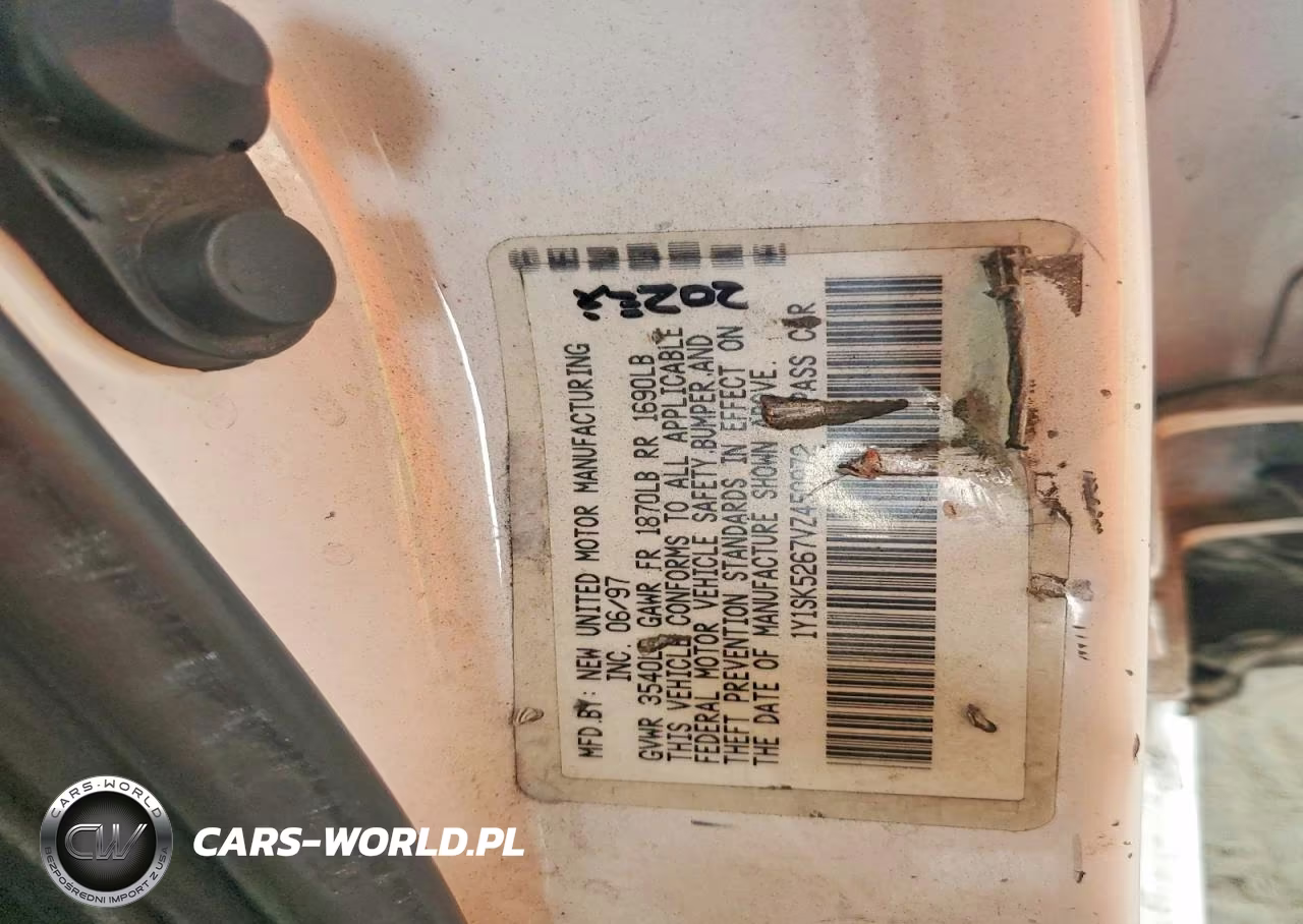 1997 Geo Prizm Base VIN:1Y1SK5267VZ450972 - 12
