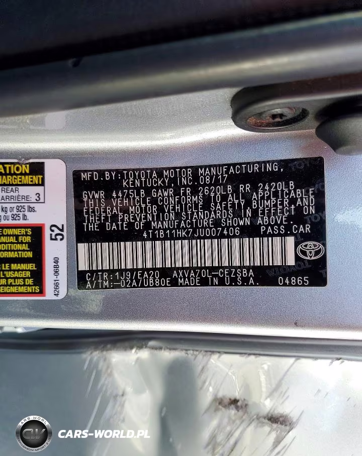 2018 Toyota Camry Se VIN:4T1B11HK7JU007406 - 12
