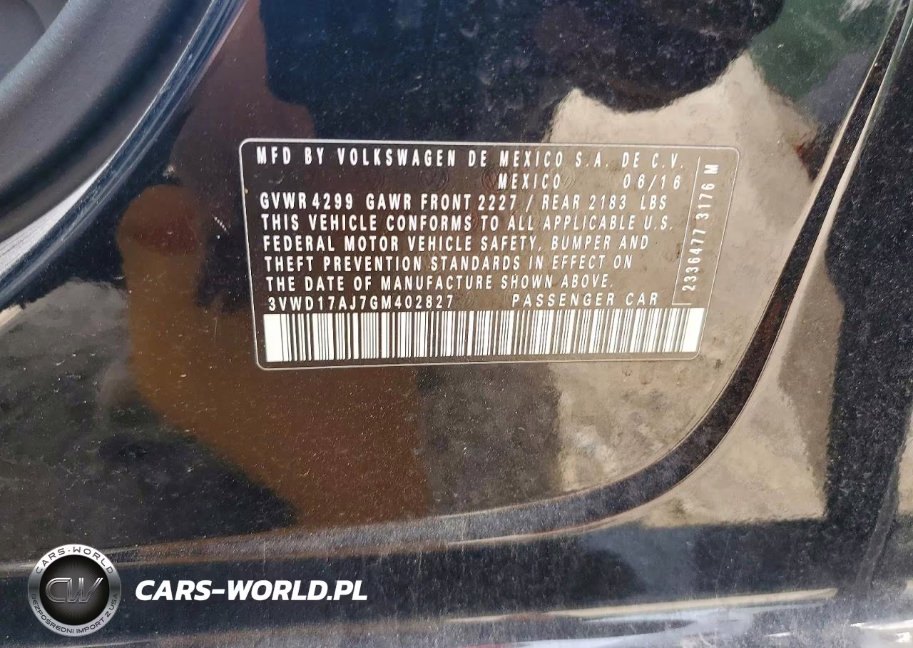 2016 Volkswagen Jetta VIN:3VWD17AJ7GM402827 - 12