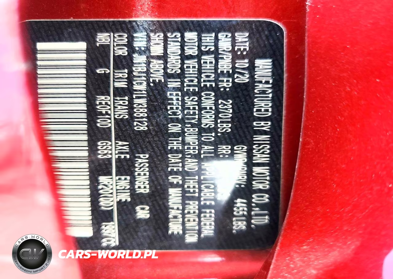 2020 Nissan Rogue Sport S VIN:JN1BJ1CW1LW388128 - 13