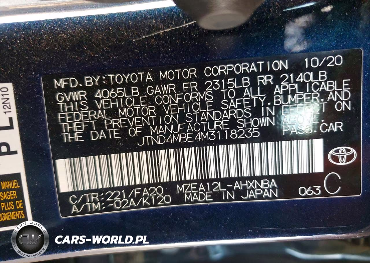 2021 Toyota Corolla Hatchback Se VIN:JTND4MBE4M3118235 - 12