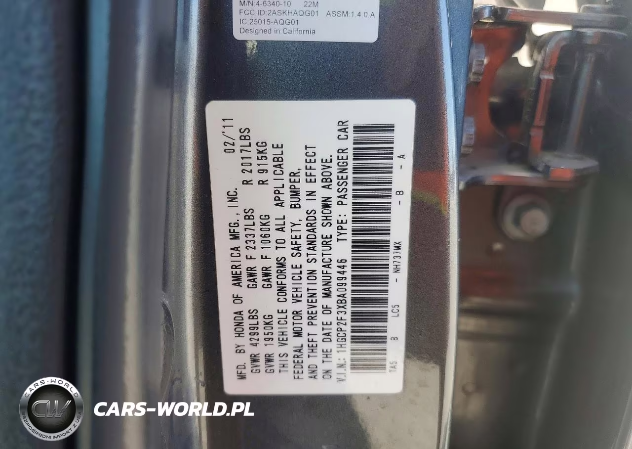 2011 Honda Accord Lx VIN:1HGCP2F3XBA099446 - 13