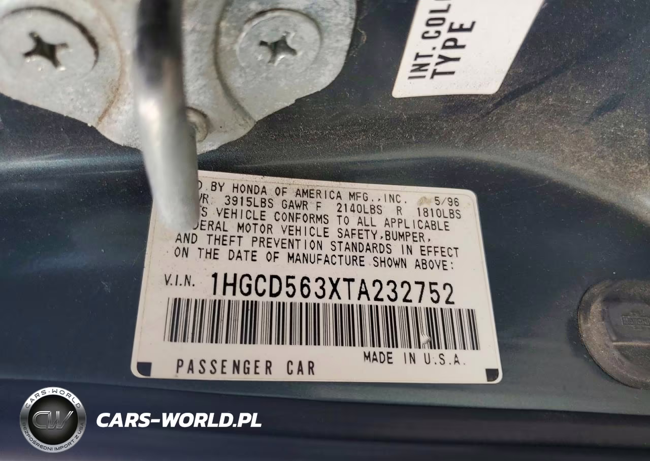 1995 Honda Accord VIN:1HGCD563XTA232752 - 12