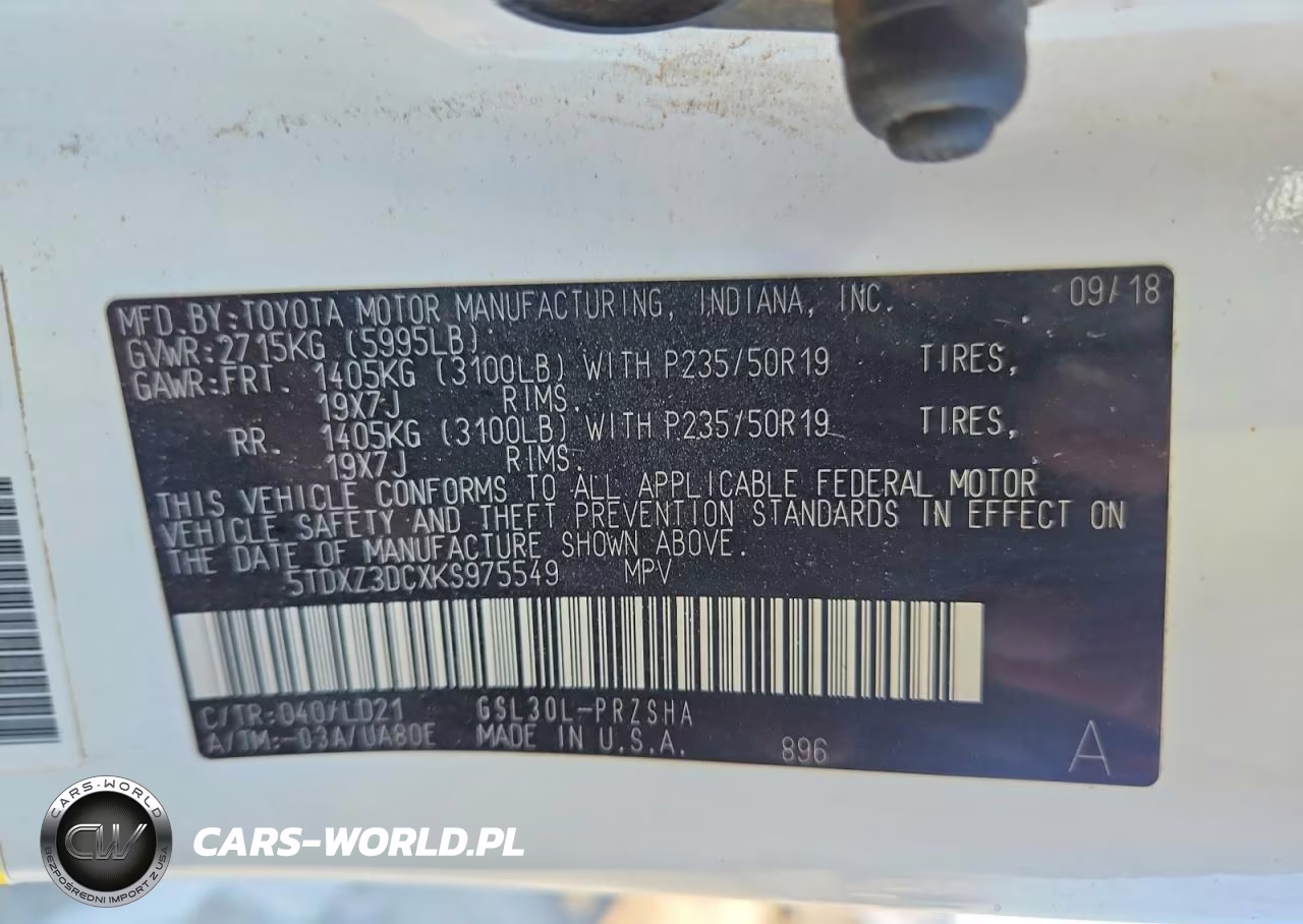 2019 Toyota Sienna Se 8-Passenger VIN:5TDXZ3DCXKS975549 - 13