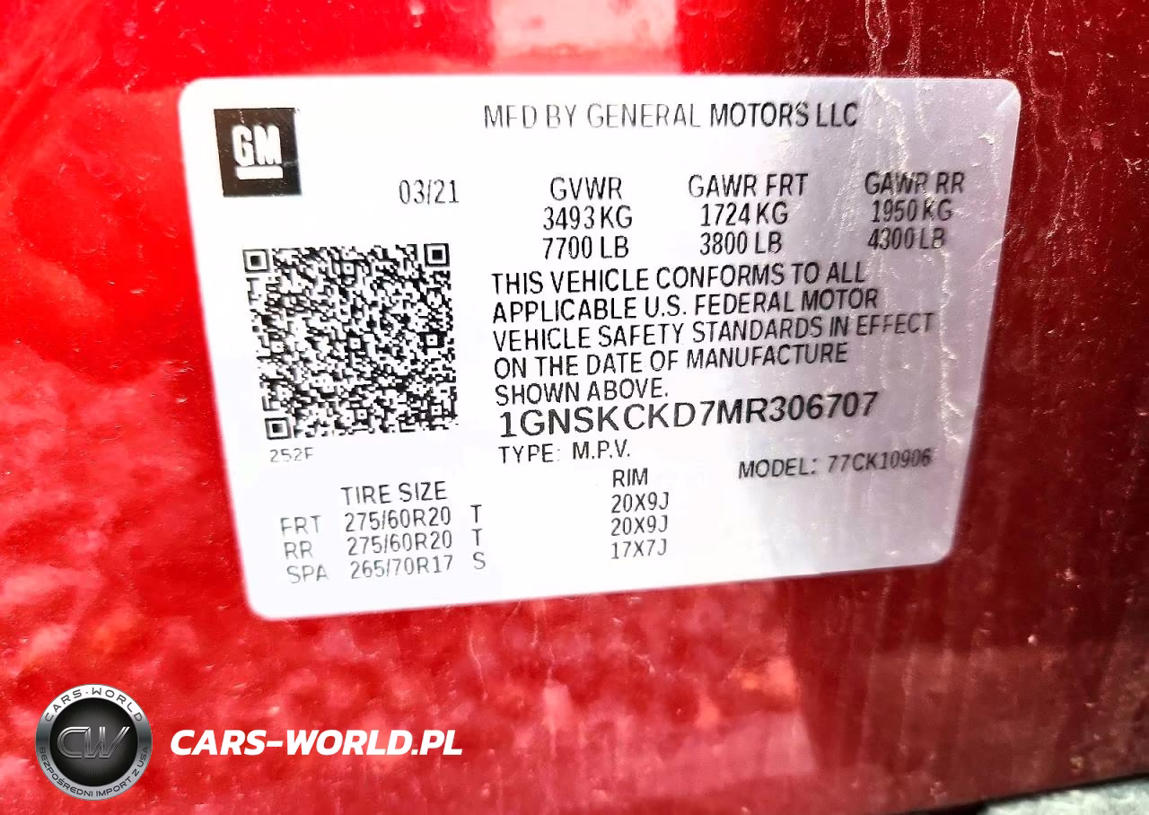 2021 Chevrolet Suburban K1500 Lt VIN:1GNSKCKD7MR306707 - 13