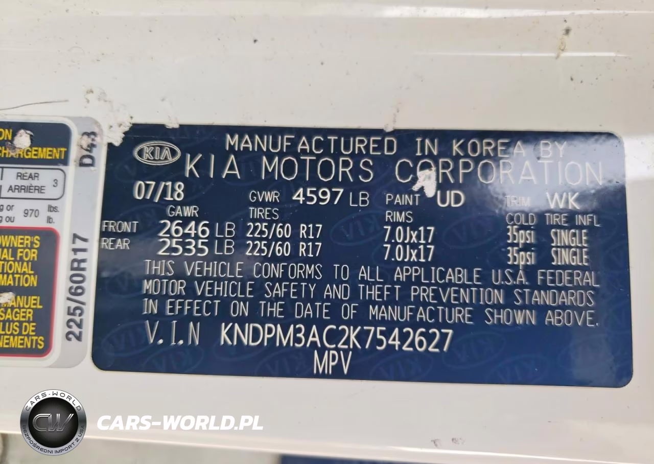 2019 Kia Sportage Lx VIN:KNDPM3AC2K7542627 - 13