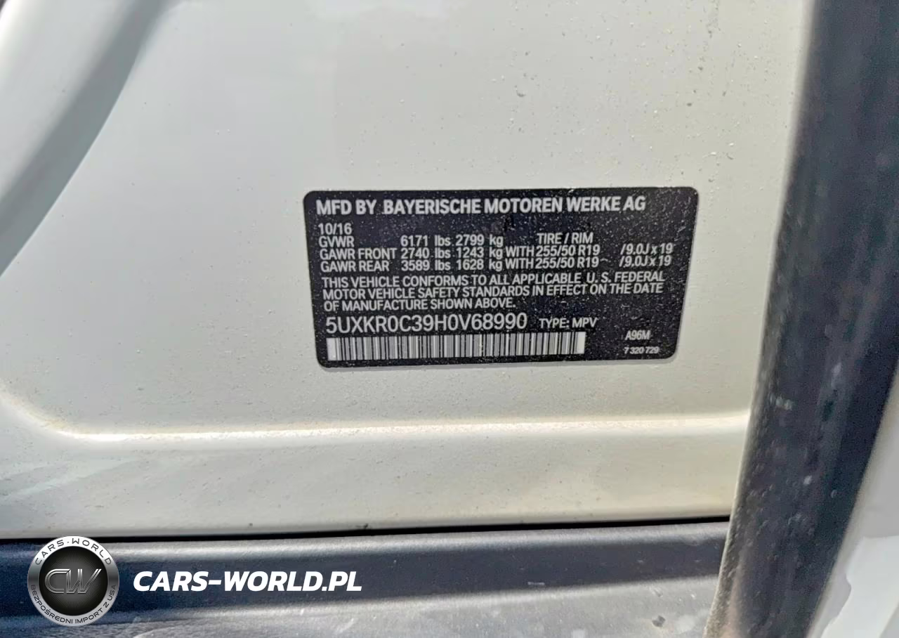 2017 BMW X5 xDrive35I VIN:5UXKR0C39H0V68990 - 10