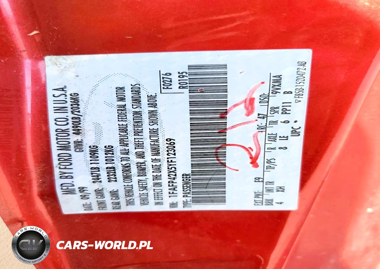 2000 Ford Mustang Gt VIN:1FAFP42X5YF123069 - 12