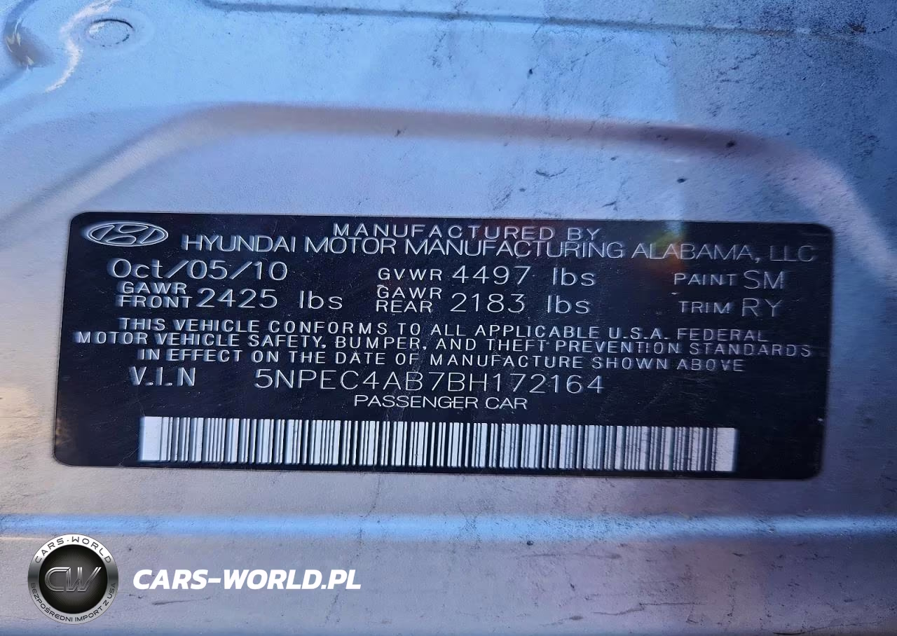 2011 Hyundai Sonata Limited 2.0T VIN:5NPEC4AB7BH172164 - 12