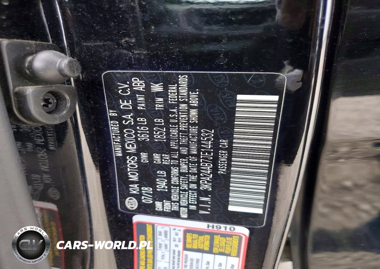 2018 Kia Rio S VIN:3KPA24AB7JE144532 - 12