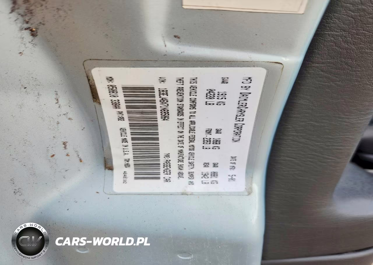 2001 Dodge Stratus Se VIN:1B3EJ46X71N695064 - 12
