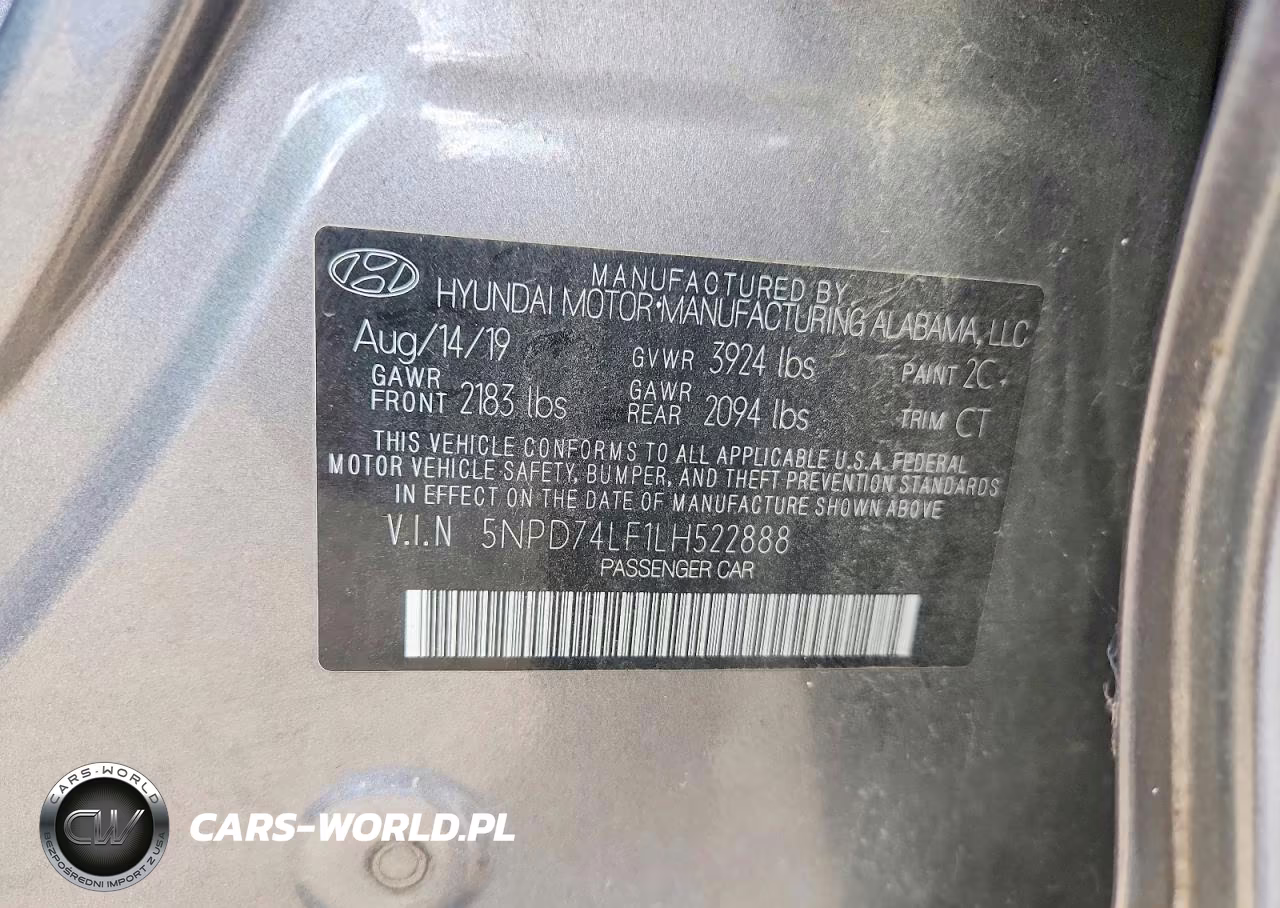 2020 Hyundai Elantra Se VIN:5NPD74LF1LH522888 - 12
