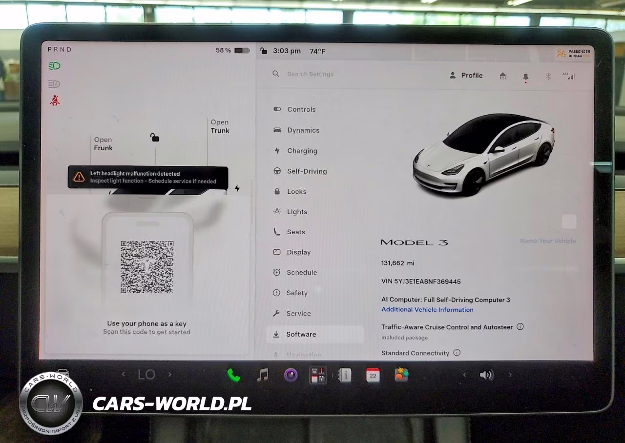 2022 Tesla Model 3 VIN:5YJ3E1EA8NF369445 - 9