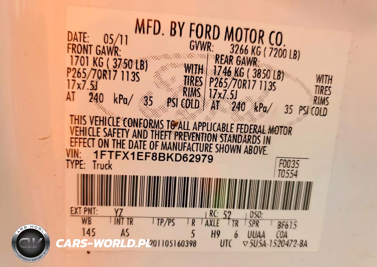 2011 Ford F150 Super Cab VIN:1FTFX1EF8BKD62979 - 12