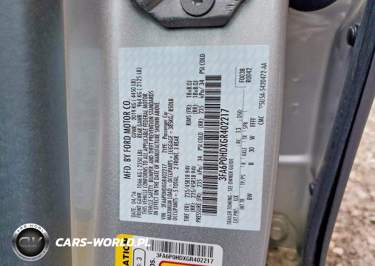 2016 Ford Fusion Se VIN:3FA6P0HDXGR402217 - 12