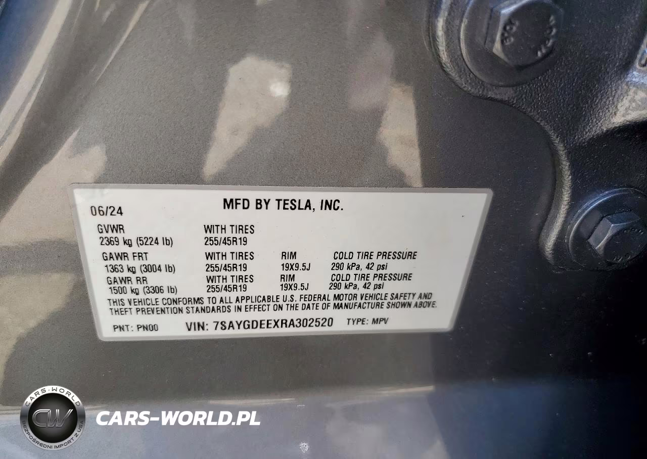 2024 Tesla Model Y VIN:7SAYGDEEXRA302520 - 12