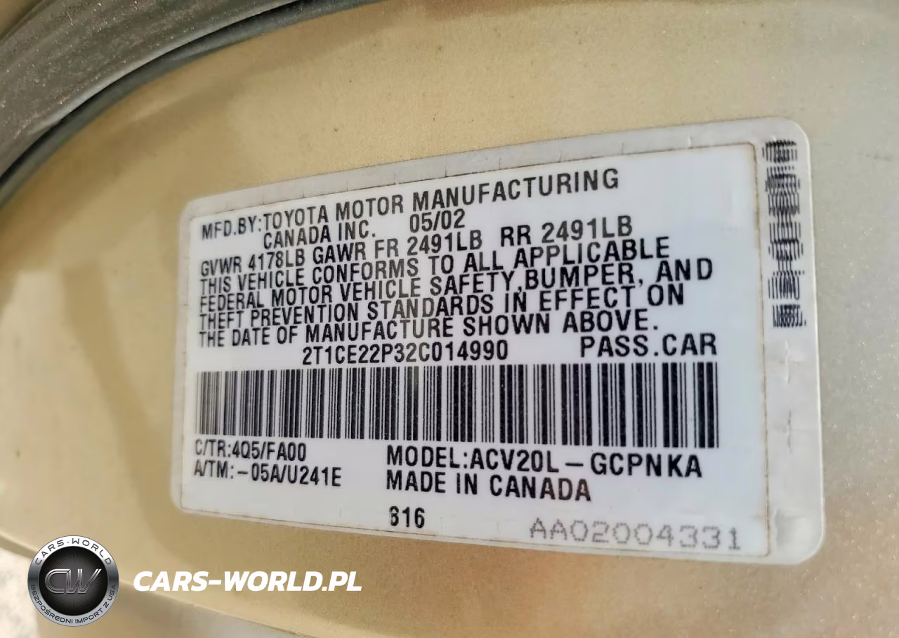 2002 Toyota Camry Solara Se VIN:2T1CE22P32C014990 - 12